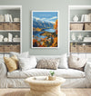 Queenstown Travel Poster, Travel Print of Queenstown, New Zealand Art Lovers Gift, Queenstown Wall Art