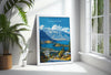 Queenstown Travel Poster, Travel Print of Queenstown, New Zealand Art Lovers Gift, Queenstown Wall Art