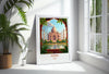 Agra Travel Print, Travel Poster of Agra, Taj Mahal Art Lovers Gift, Uttar Pradesh, India Wall Art