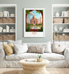 Agra Travel Print, Travel Poster of Agra, Taj Mahal Art Lovers Gift, Uttar Pradesh, India Wall Art