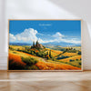 Tuscany Travel Poster Wall Art Landscape, Travel Print of Tuscany, Tuscany Art Lovers Gift,Italy Art Gift