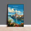 Budapest Travel Poster Wall Art, Travel Print of Budapest, Budapest Art Lovers Gift, Hungary Art Gift