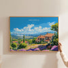 Provence Travel Poster Wall Art Landscape, Travel Print of Provence , Provence Art Lovers Gift,France Art Gift