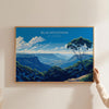 Blue Mountains Travel Poster Wall Art Landscape, Travel Print of Blue Mountains , Sydney Art Lovers Gift,Australia Landscape Art Gift