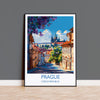 Prague Travel Poster Wall Art, Travel Print of Prague, Prague Art Lovers Gift, Czech Republic City Art Gift