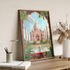 Agra Travel Poster, Travel Print of Agra, Taj Mahal Art Lovers Gift, Uttar Pradesh, India Wall Art