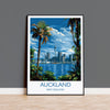 Auckland Travel Print, Travel Poster of Auckland, New Zealand Art Lovers Gift, Auckland Wall Art