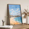 Manly Beach Print, Travel Poster of Manly Beach, Sydney, New South Wales, Australia, Travel Gift