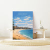 Manly Beach Print, Travel Poster of Manly Beach, Sydney, New South Wales, Australia, Travel Gift