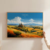 Tuscany Travel Poster Wall Art Landscape, Travel Print of Tuscany, Tuscany Art Lovers Gift,Italy Art Gift