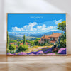 Provence Travel Poster Wall Art Landscape, Travel Print of Provence , Provence Art Lovers Gift,France Art Gift