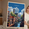 Utrecht Travel Print, Travel Poster of Utrecht, Netherlands, Dutch Art Lovers Gift, Wall Art Print