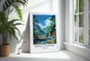 Semuc Champey Travel Print, Travel Poster of Semuc Champey, Central America Poster, Guatemala Wall Art Lovers Gift