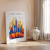 New York Skyline Travel Print Wall Art, New York Skyline Travel Poster, New York City, US City Art, New York Art Lovers Gift