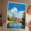 Abingdon Poster, Travel Print of Abingdon,Abingdon Art Lovers Gift,Oxfordshire, English Countryside Wall Art Print