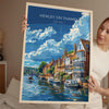 Henley on Thames Poster, Travel Print of Henley,Henley on Thames Art Lovers Gift,Oxfordshire, English Countryside Wall Art Print