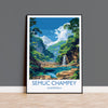 Semuc Champey Travel Print, Travel Poster of Semuc Champey, Central America Poster, Guatemala Wall Art Lovers Gift