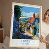 Lewes Travel Poster Wall Art, Lewes Travel Print, East Sussex, English Coastal Art, Lewes Gift, Wall Art Print