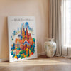 Barcelona Skyline Travel Print Wall Art, Barcelona Skyline Travel Poster, Barcelona City, Spain City Art,Barcelona Art Lovers Gift