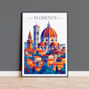 Florence Skyline Travel Print Wall Art, Florence Skyline Travel Poster, Florence City, Italy City Art Gift, Florence Art Lovers Gift