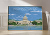 Washington Travel Poster, Travel Print of Washington DC, USA,Limited Edition