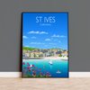 St Ives Travel Poster, Travel Print of St Ives, Cornwall, UK, Travel Poster, St Ives Print