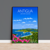 Antigua Travel Poster, Travel Print of Antigua, Leeward Islands, Caribbean