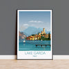 a poster of lake garda in italy