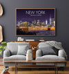 Brooklyn Bridge Travel Print, Travel Poster of Brooklyn Bridge, New York, USALimited Edition