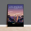 Los Angeles Travel Poster, Travel Print of Los Angeles, City of Los Angeles, California USA