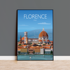 Florence Travel Poster, Travel Print of Florence, City of Florence, Italy