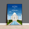 Agra Travel Print, Agra Poster, Taj Mahal, India, Taj Mahal Travel Poster,