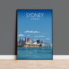 Sydney Travel Poster, Travel Print of Sydney, City of Sydney, Australia, Australis Travel Poster, Sydney Cityscape