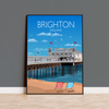 Brighton Travel Print, Brighton Poster, Brighton, England, UK Travel Poster, Brighton Pier