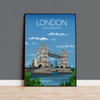 Tower Bridge Travel Print, Tower Bridge Travel Poster, City of London, UK