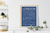 London Word Art print - London destinations - London Print- London Places - Birthday gift - Mothers Day gift