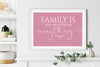 Personalised Family Word Art Print, Family Wall Décor, Printable Gallery Wall Art Print, Christmas Gift