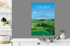 Tuscany Travel Poster, Travel Print of Tuscany, Region of Italy