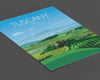 Tuscany Travel Poster, Travel Print of Tuscany, Region of Italy