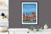 Florence Travel Poster, Travel Print of Florence, City of Florence, Italy