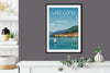 Lake Como Travel Poster, Travel Print of Lake Como, Lake Como, Italy