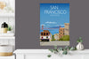 San Francisco Travel Poster, Travel Print of San Francisco, City of San Francisco, California, USA