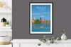 Prague Travel Poster, Travel Print of Prague, City of Prague, Czech Republic