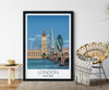 London Travel Poster, Travel Print of London, City of London, UK