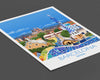 Barcelona Travel Poster , Travel Print of Barcelona, City of Barcelona, Spain