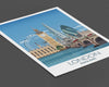 London Travel Poster, Travel Print of London, City of London, UK