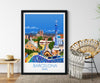 Barcelona Travel Poster , Travel Print of Barcelona, City of Barcelona, Spain