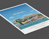 Cape Town Travel Poster , Travel Print of Cape Town, City of Cape Town, South Africa