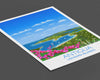 Antigua Travel Print, Travel Poster of Antigua, Leeward Islands, Caribbean,