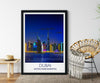 Dubai at night Travel Poster, Travel Print of Dubai, City of Dubai at night, United Arab Emirates